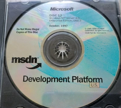 Vintage - Microsoft Windows NT server 4.0 Enterprise Edition - MSDN Development - Image 1 of 2
