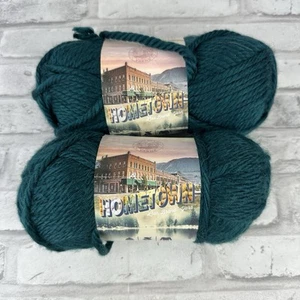 Lion Brand Yarn Hometown Bulky Yarn Montpelier Peacock 5oz 81 yd Lot of 2 New - Picture 1 of 3