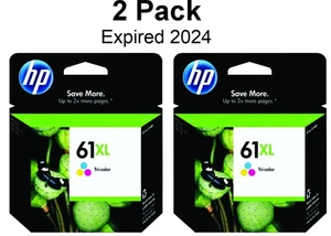 2-pak HP 61XL High Yield Tri-color Oryginalny wkład atramentowy, "Wygasły 2022" - Zdjęcie 1 z 1