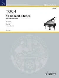 10 Concert Etudes op. 55 Band 2 Ernst Toch Book [Softcover] Piano Schott Music - Image 1 of 3