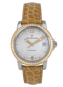 Carl F. Bucherer Patravi 00.10622.06.24.11 Diamant 18k Gold Stahl 35mm Automatik - Bild 1 von 11