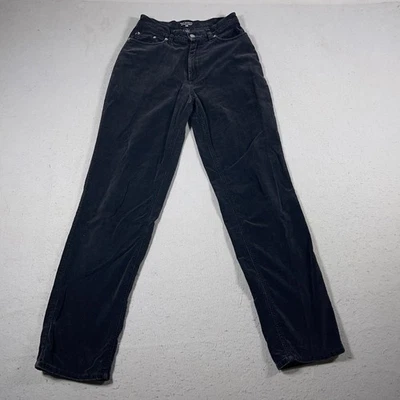 Pantalones de mezclilla Polo Ralph Lauren de colección para mujer 4 tiro alto negro terciopelo recto Y2K Foto 1 de 4