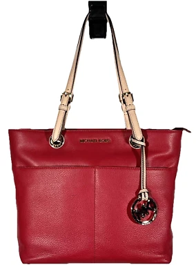 Bolso de Mano Michael Kors Bedford Rojo Tamaño Mediano con Bolsillos 30H4GBFT6L/PRECIO DE VENTA SUGERIDO POR EL FABRICANTE 198 USD Foto 1 de 4