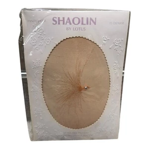 Vintage Shaolin by Lotus Design Pantyhose 15 Denier Beige fits 100-155lbs Nylon - Picture 1 of 2