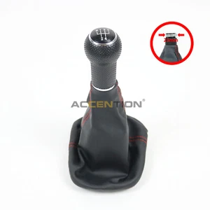 For Seat Leon Toledo 1999-2001 5 Speed 23mm Gear Shift Knob Gaiter PU Boot Red - Picture 1 of 10