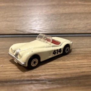 Vintage 1984 Matchbox Jaguar XK 120 1/57 Diecast Car White #414 Red Interior - Picture 1 of 5