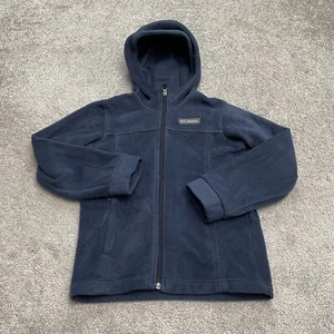 Columbia Steens Mountain Fleece Hoodie Jacket Boys Youth XS Blue Full Zip School - Picture 1 of 11