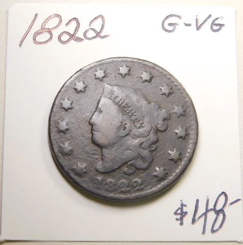 100% ORIGINAL 1822 LARGE CENT G - VG OVER 200 YEARS OLD!!!!!!!!!!!!!!!!!!! ⭐⭐⭐⭐⭐ Cover