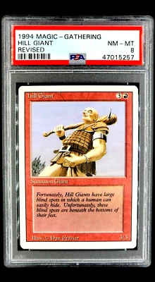 1994 MtG Magic the Gathering Revised Hill Giant PSA 8 *Only 30 Graded Higher* - Image 1 of 4