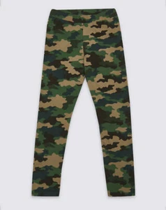 Girls Camo Print Leggings Ex Highstreet Age 4 to 16 Years - Picture 1 of 3