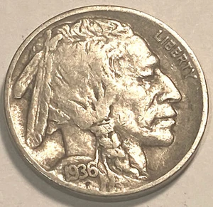 S Buffalo Nickel XF 1936/AU sin precio base *J433 - Imagen 1 de 2