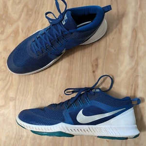 Nike Hombres 13 Zoom Domination Entrenamiento Cruzado 917708 002 Zapatos Azul Blanco Parte Superior Baja - Imagen 1 de 6