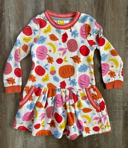 MINI BODEN~Girl's Fall Themed Long Sleeved Dress~girl's size 4-5 years (110cm) - Picture 1 of 4
