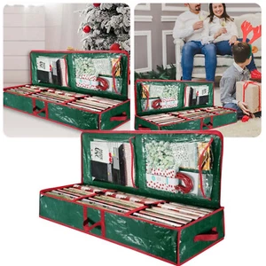 Christmas Storage Rack Spacious Under Bed Holiday Wrapping Paper Container - Picture 1 of 8