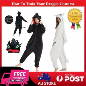 How To Train Your Dragon Cosplay Pajamas Toothless Adults Kigurumi Sleepwears - Picture 1 of 16