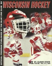 1994-12-2 College Hockey Program- Wisconsin Badgers V St Cloud State Huskies