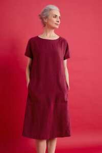 Seasalt Women's Dress - pink Primary Linen Dress - Regular - Dulse