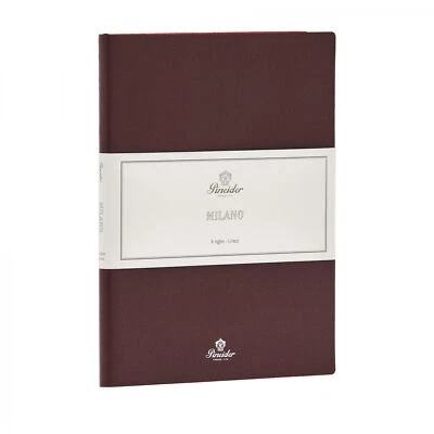 Pineider Taccuino a righe Notes Milano Wine Red 19x25 cm 099108 378 - Immagine 1 di 2