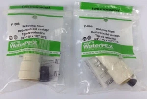 QTY 2 WATTS WATER PEX P-806 3/4" CTS X 1/2" CTS REDUCING STEM FREE SHIPPING - Picture 1 of 4