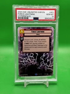 Star Wars Unlimited Force Lightning Hyperspace #401 SOR TCG PSA 10 - Imagen 1 de 2