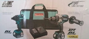 Makita DLX2040MX 18 volts Cordless Combo Kit DHP481Z+XDT08Z+BL1840X2+DC18RC+8312 - Picture 1 of 1