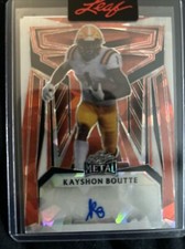 2023 LEAF METAL KAYSHON BOUTTE  Orange Crystal SIGNED PROOF RC AUTO 1/1 PATRIOTS
