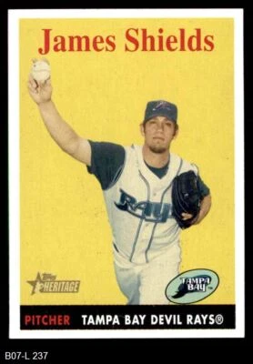 2007 Topps Heritage #237 James Shields Rays 8 - NM/MT - Image 1 of 2