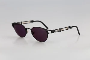 Jean Paul Gaultier 56-4177, Vintage 90s steampunk black cat eye sunglasses NOS - Picture 1 of 10