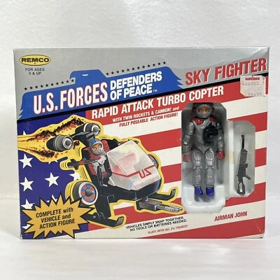 1986 Remco US FORCES Defenders of Peace AIRMAN JOHN + TURBO COPTER Sky Fighter - Image 1 of 4