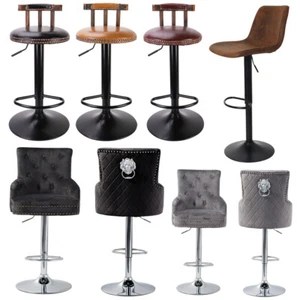 Kitchen Swivel Breakfast Bar Stools Gas Lift Pub Dining Bar Chairs Multi Colored - Picture 1 of 82