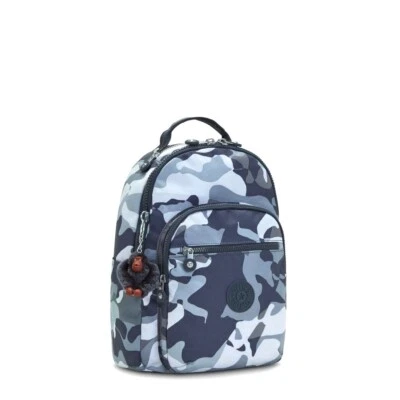 NUEVA MOCHILA PARA PORTÁTIL KIPLING SEOUL GRANDE 15" GRIS CAMUFLAJE FRESCO Foto 1 de 4