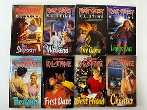 RL Stine Fear Street book 9,10,11,12,14,16,17, and 18 fair condition 8 book set - Picture 1 of 10