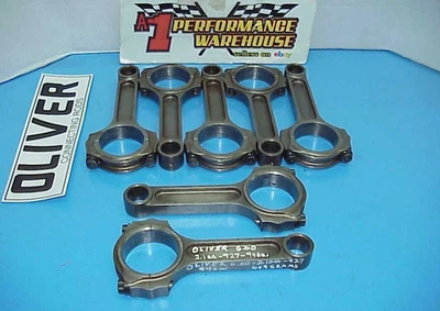 7 Oliver I-Beam Connecting Rods 6.00" -2.100" Large Journal -.927" Pin Size Foto 1 de 4