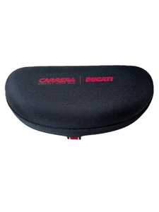 CARRERA DUCATI Black Zipper Authentic EYEGLASSES SUNGLASSES CASE ONLY W/ Cloth - Picture 1 of 9