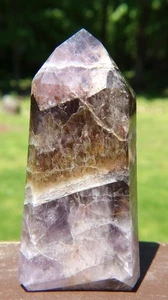 Polished Cacoxenite Amethyst Crystal Point ~ Tabby - Picture 1 of 11