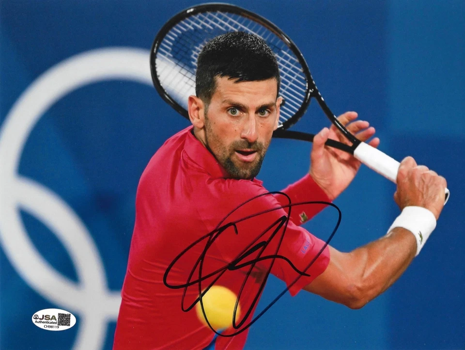 Fotografía autógrafa firmada por Novak Djokovic 8x10 certificado de autenticidad JSA tenis Serbia Foto 1 de 1