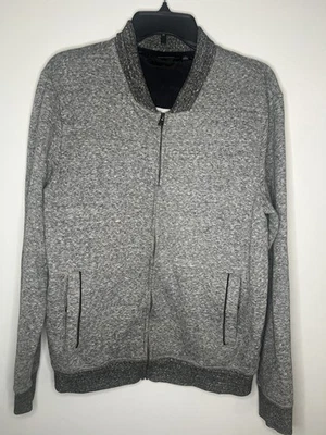 Marc Anthony 男式灰色拉链夹克,尺寸 M — 第 1/4 张图片