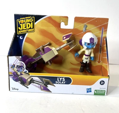 Boneco Star Wars Young Jedi Adventures Lys Solay e conjunto de veículo de bicicleta Speeder - Imagem 1 de 4