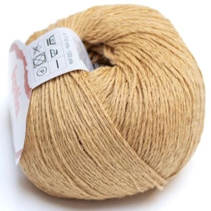50 g LINO KATIA 53% algodón 47% lino lino Hør lino - Fb.19 amarillo trigo - Imagen 1 de 12