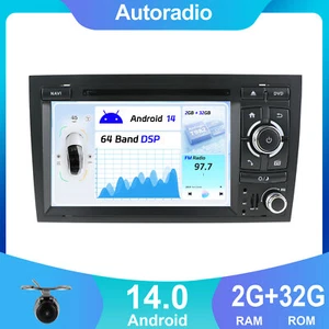7'' IPS DVD Android 14 Autoradio Per Audi A4 B6 B7 S4 RS4 SEAT 2003-2011 Carplay - Foto 1 di 19