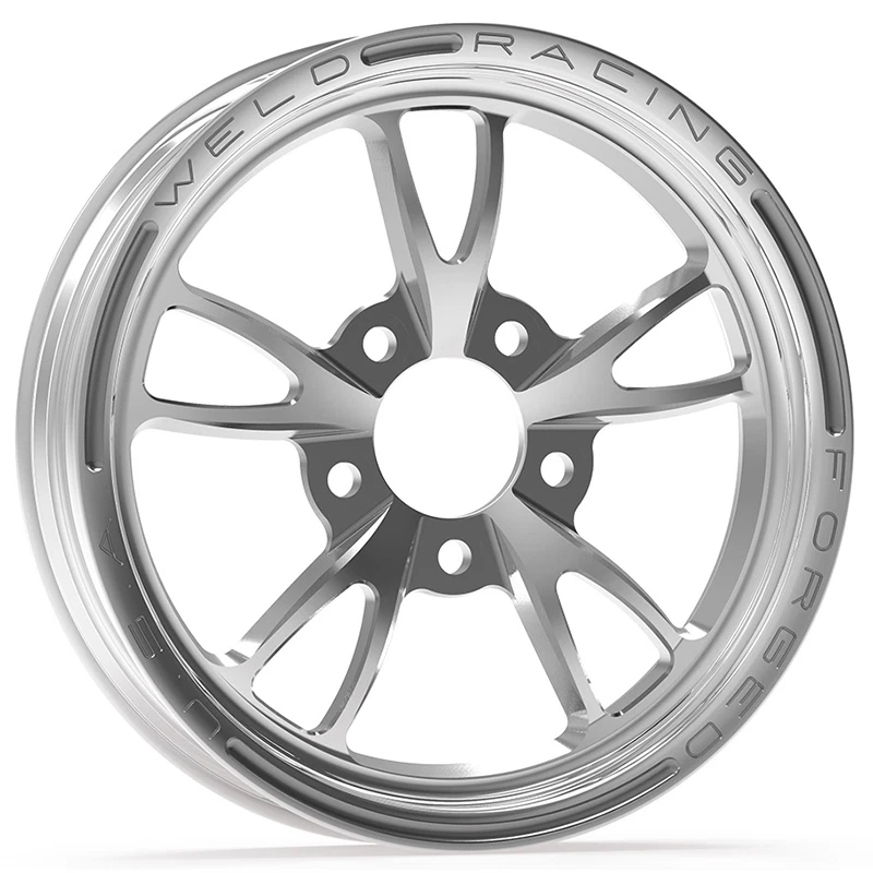 Weld Racing Full Throttle Drag Front Runner 1-Piece Polished 17" x 4.5" 2.25 B/S - image 1 of 1