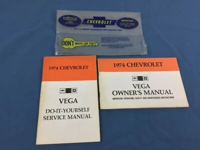 1974 Chevrolet Vega Original Owners Manual and Service Manual  6260444 6260432 - Image 1 of 4