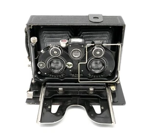 ICA Ideal Stereo 651 Camera 6x13cm w/ Zeiss Jena Tessar 9cm f4.5 Lenses - Picture 1 of 11