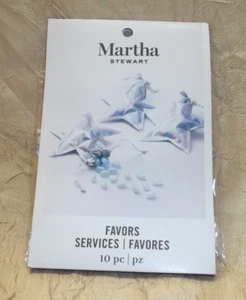 Martha Stewart Wedding Party Silver Star Shaped Favor Candy Bags 10pc - Picture 1 of 7