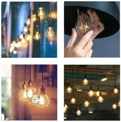 LED Bulbs E27 Screw 4W = 40W filament GLS Warm White Clear Bulbs 25000hrs  10× - Image 1 of 4