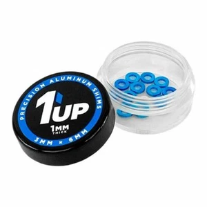1UP Racing - 3x6x1mm Precision Aluminum Shims, 1UP Blue, (12 pcs) - Picture 1 of 1
