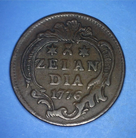 1776 ZELANDIA (ZEELAND) ONE DUIT COIN - COLONIAL AMERICANA INTEREST - *36281665 Cover