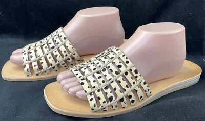 Dolce Vita Womens Slide Sandal Animal Print Real Fur Size 9.5 - Image 1 of 4