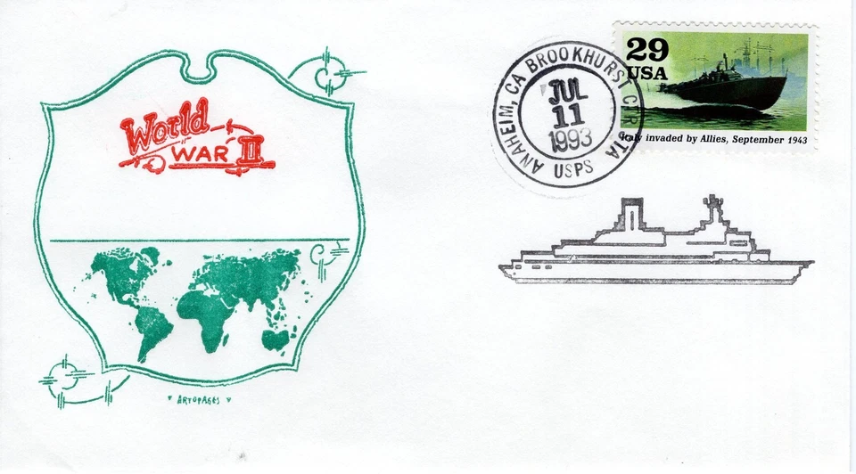 WWII, ANAHEIM, CA  1993  FDC19183 - Image 1 of 1