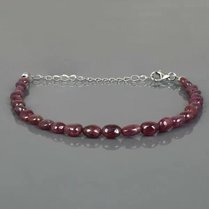 Rot Spinell Natürlicher Edelstein Oval Perlen Heilung Power Stein Schmuck - Bild 1 von 5